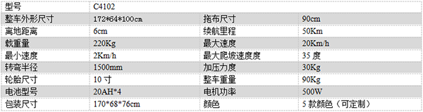 电动拉孜尘推车C4102